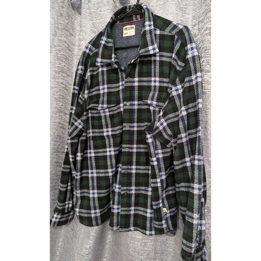 Lake Trail‎ Flannel Gray/Blue/Green Men's XXXL